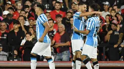 El festejo de los jugadores de Racing.