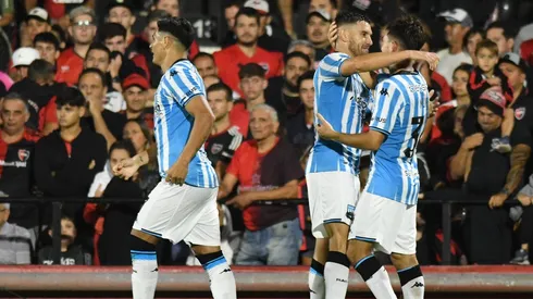 El festejo de los jugadores de Racing.