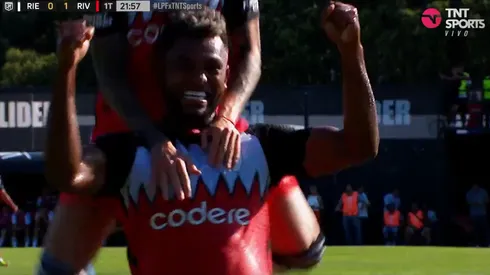 El festejo de Miguel Borja.