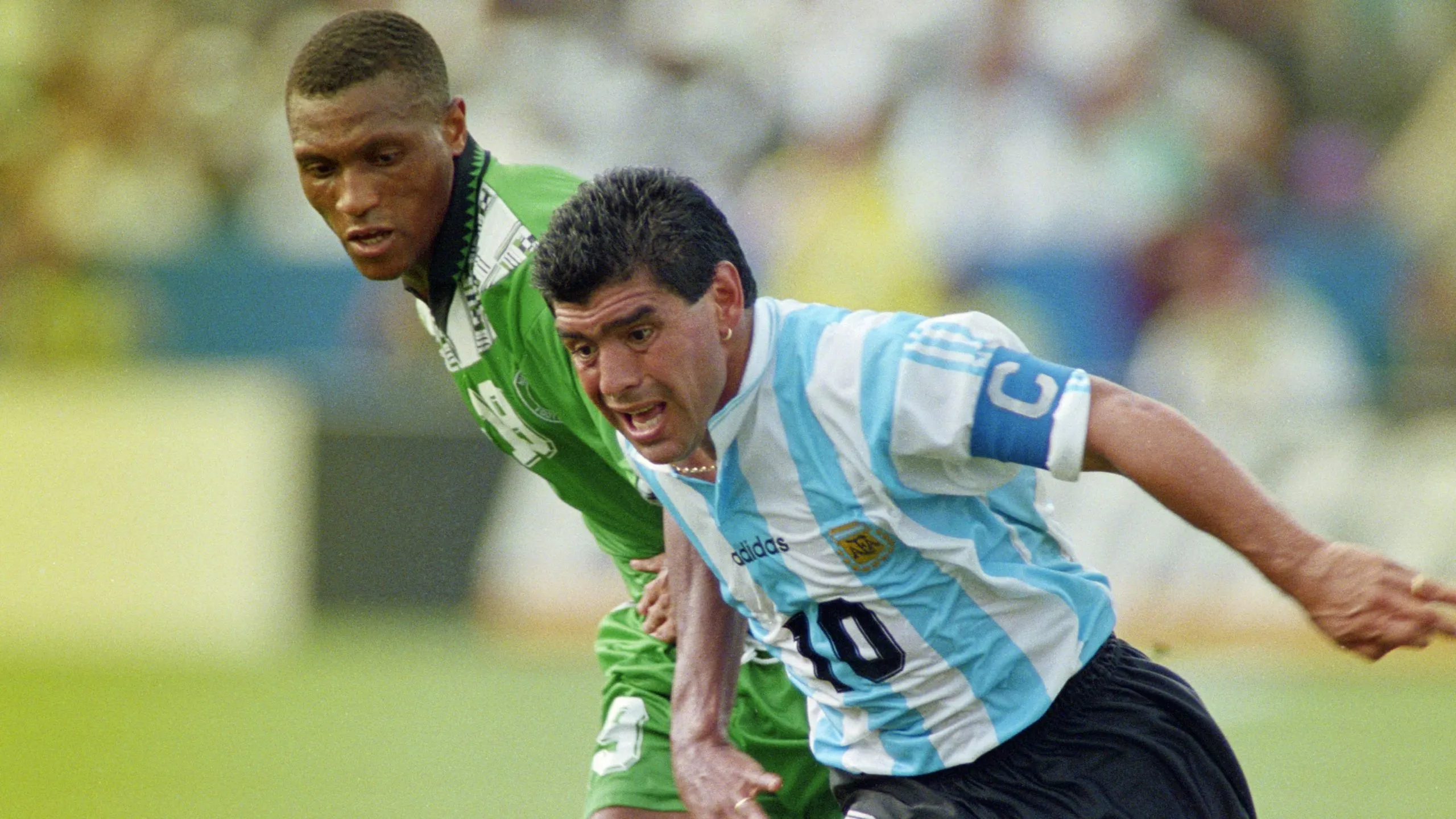 A Maradona le quitaron su visa de EEUU tras su recordado doping positivo en el Mundial de 1994. (Getty)