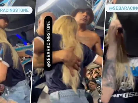 La Joaqui alentó a Racing en la popular y escoltada por La Guardia Imperial