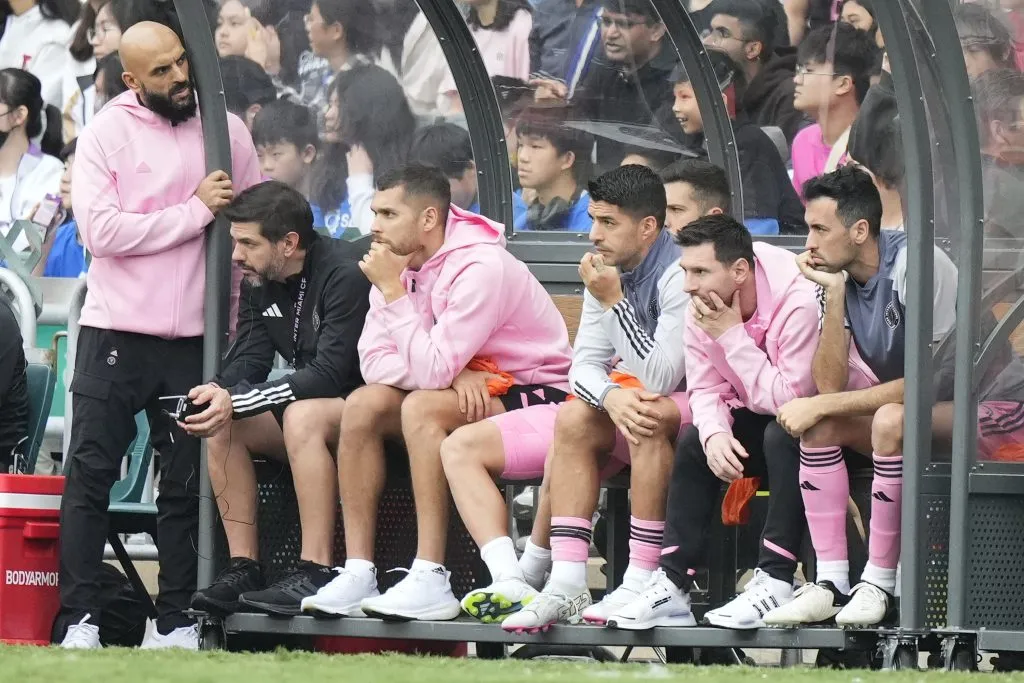 Messi permaneció en el banco todo el partido disputado en Hong Kong.