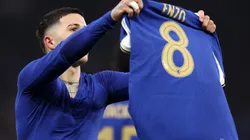 Enzo Fernández celebrando un gol en Chelsea.