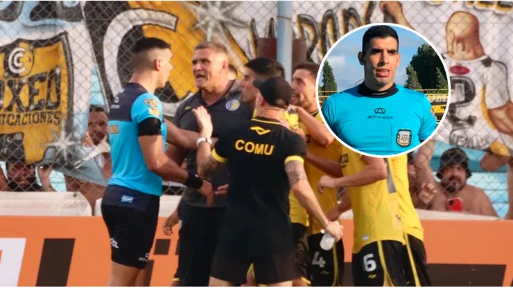 El árbitro sancionó un penal insólito en favor de Riestra.