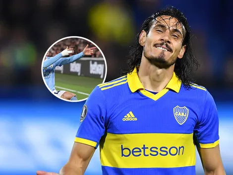 La estrella del Manchester City que celebra los goles 'a lo Cavani'