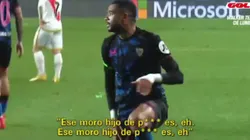 Youssef En Nesyri fue agredido por los hinchas de Rayo Vallecano luego de marcarles.