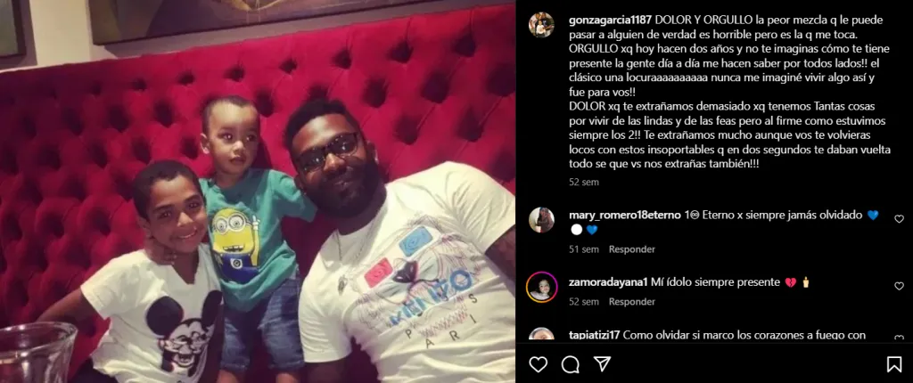 Santiago, siempre presente para Gonzalo. (Foto: Instagram)