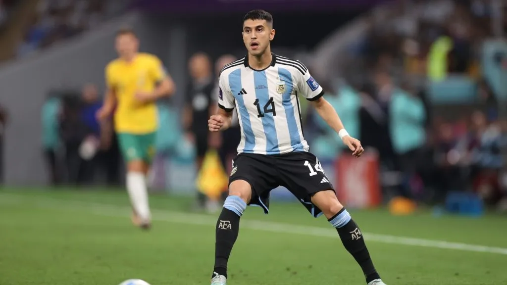 Exequiel Palacios, campeón del mundo con la Selección Argentina (Getty Images).