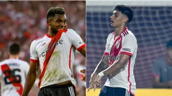 Miguel Borja y Agustín Ruberto, los únicos delanteros de área que tiene River.