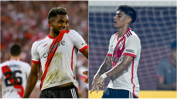 Miguel Borja y Agustín Ruberto, los únicos delanteros de área que tiene River.