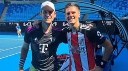 Federico Coria, con la de River a todos lados.