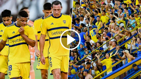 Chiflidos de los hinchas a un grupo de jugadores de Boca.