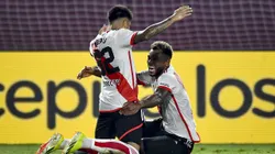 Agustín Ruberto celebrando un gol en River.