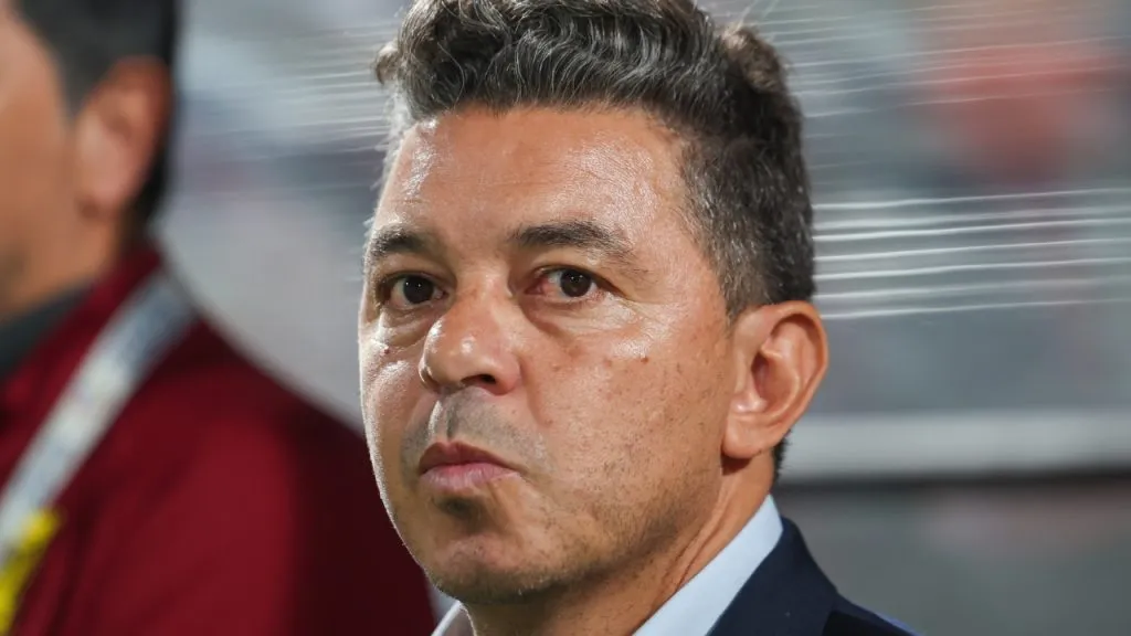 Marcelo Gallardo, cara de disgusto