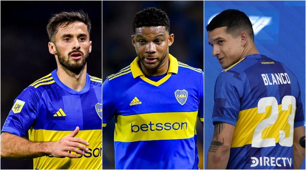 Marcelo Saracchi, Frank Fabra y Lautaro Blanco. (Getty Images / Prensa Boca)