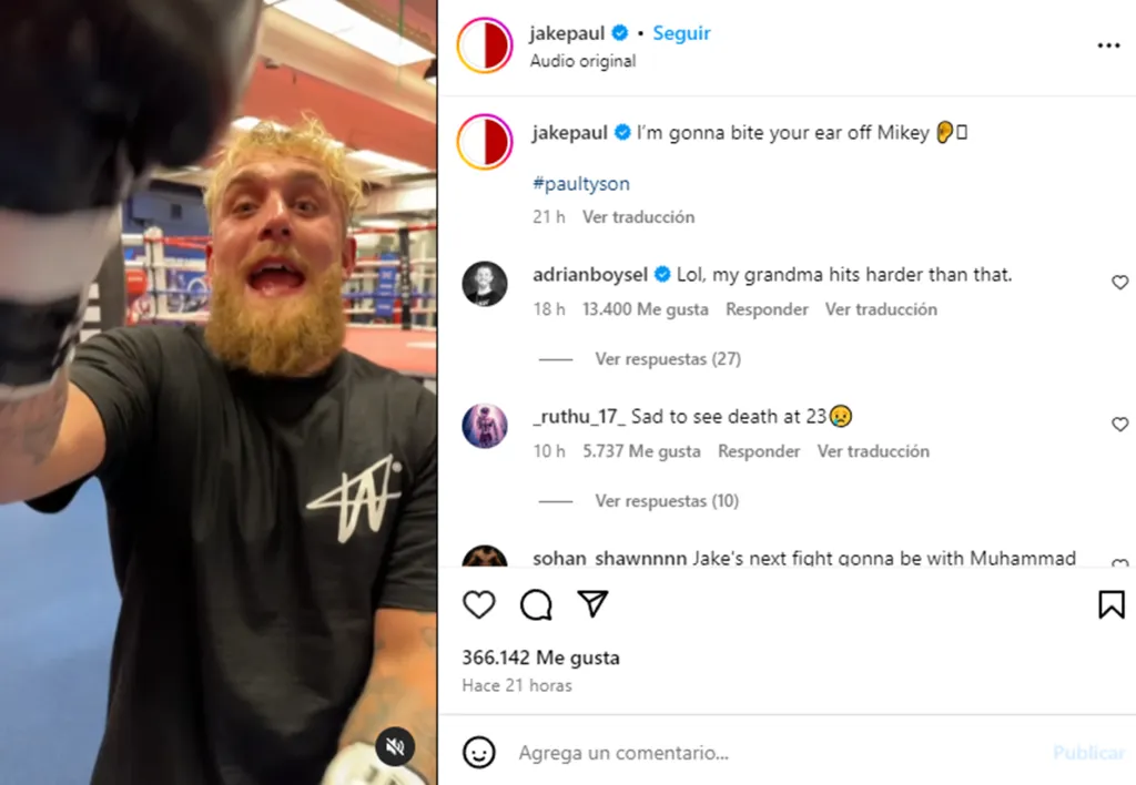 La amenaza de Jake Paul a Mike Tyson.