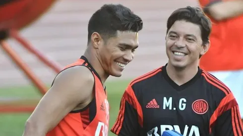 Teófilo Gutiérrez y Marcelo Gallardo en River.