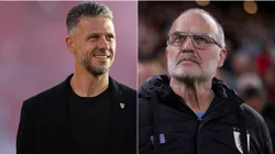 Martín Demichelis y Marcelo Bielsa.