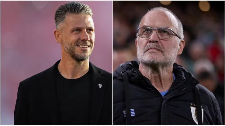 Martín Demichelis y Marcelo Bielsa.