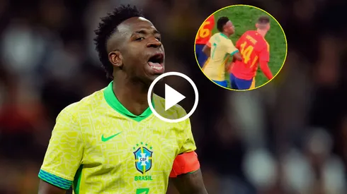 Vinícius y una jugada polémica en el Bernabéu.