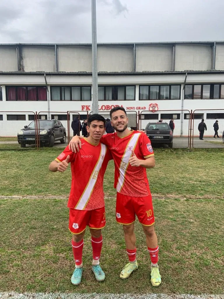 Santiago Palavecino junto a Ignacio Aldabe.