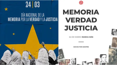 Los posteos de Boca y River.