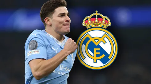 Julián Álvarez ya se puso la camiseta del Madrid.