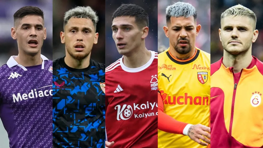 Martínez Quarta, Ocampos, Domínguez, Medina e Icardi, entre los borrados de Scaloni (IMAGO).