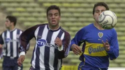 Pablo Cuba en un partido ante Boca.