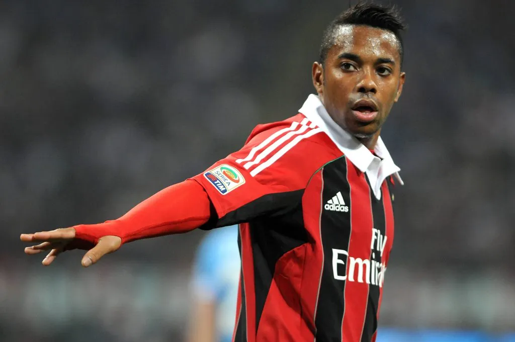 Robinho fue acusado de violación cuando jugaba en el AC Milan, en 2013, y encontrado culpable en 2022. Imago/Buzzi