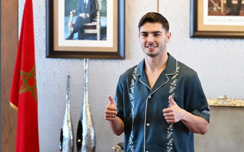 Brahim Díaz en su arribo a Marruecos para sumarse a la selección. Instagram Brahim Díaz.