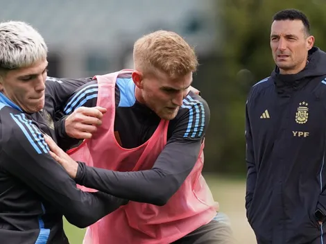 La llamativa formación que probó Scaloni ante la ausencia de Messi en la Selección Argentina