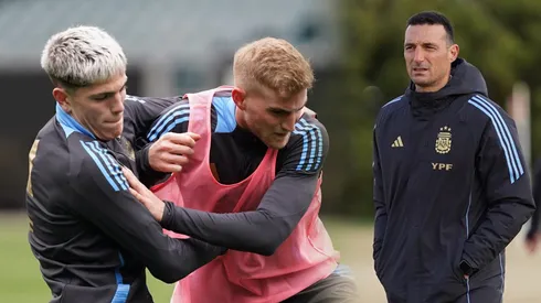 La llamativa formación que probó Scaloni ante la ausencia de Messi en la Selección Argentina