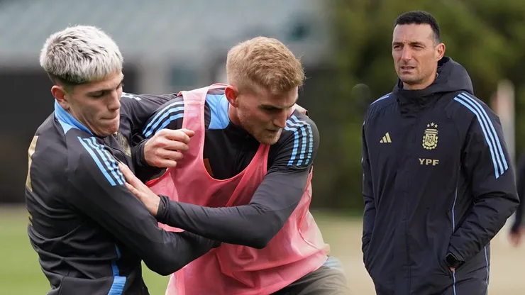 La llamativa formación que probó Scaloni ante la ausencia de Messi en la Selección Argentina