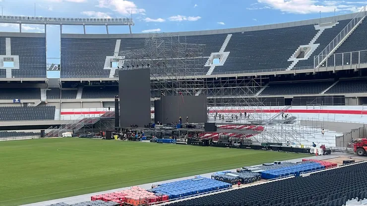 El escenario de María Becerra no tocará el campo de juego, irá sobre la Centenario Inferior.