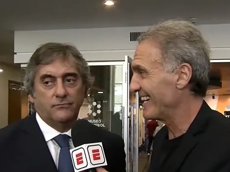 La reacción de Francescoli al enterarse de que Ruggeri sacará bolillas en el sorteo de la Libertadores