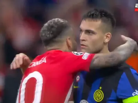 VIDEO | El destacable gesto de Ángel Correa con Lautaro Martínez