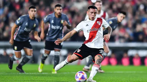 Esequiel Barco, una de las figuras de River en el último duelo ante Estudiantes LP.