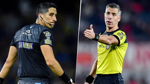 Yael Falcón Pérez y Hernán Mastrángelo, árbitro principal y VAR de la Supercopa Argentina.