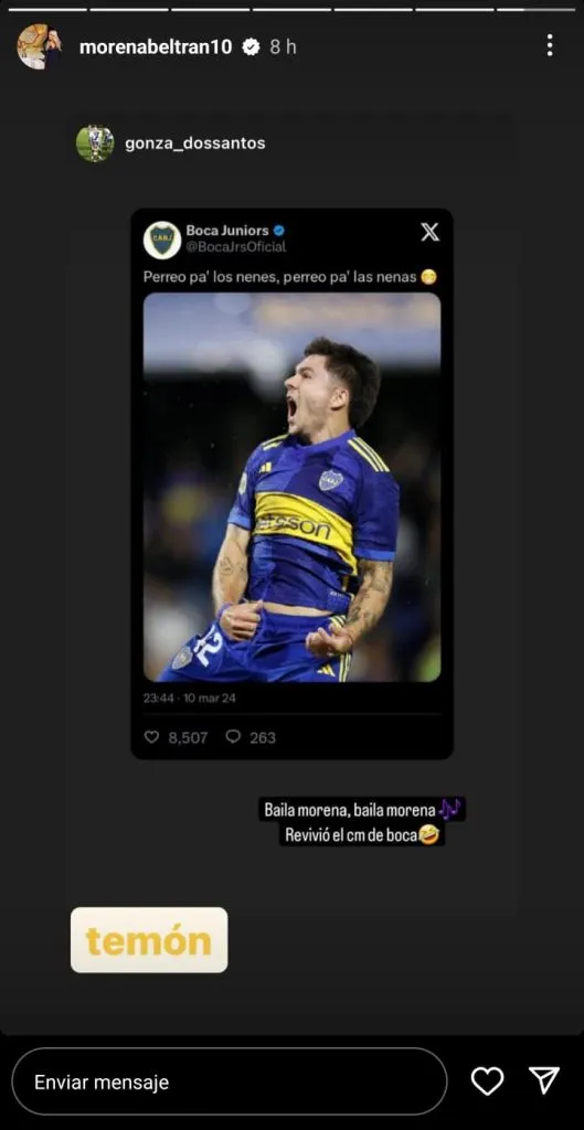 El ida y vuelta de Morena Beltrán y Boca