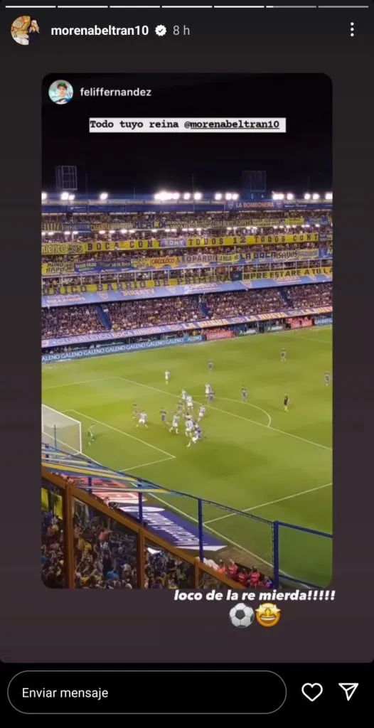 El posteo de Morena Beltrán para Blondel