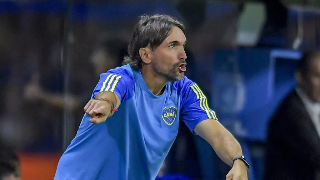 Diego Martínez, el DT de Boca ante Racing.