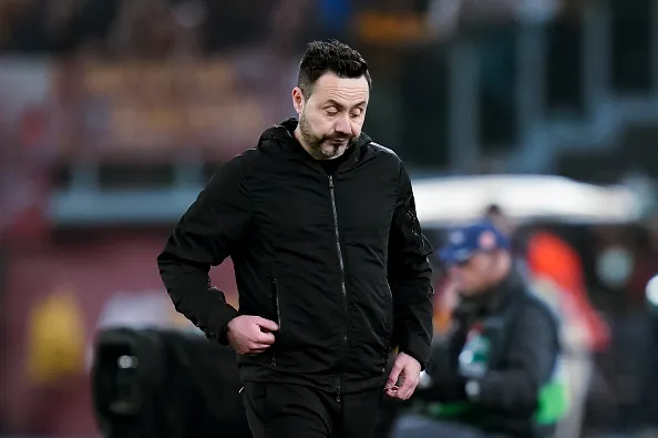 De Zerbi se mostró muy desilusionado por la derrota sufrida en Roma.