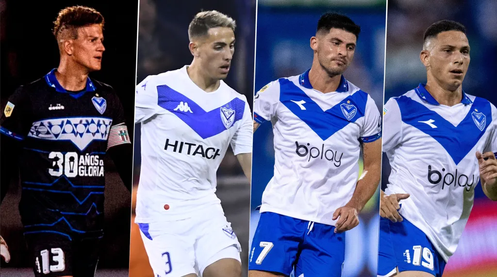 Sosa, Cufré, Florentín y Osorio, los 4 futbolistas de Vélez involucrados en la denuncia.