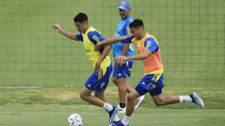 La práctica del Xeneize contó con una figura inesperada.