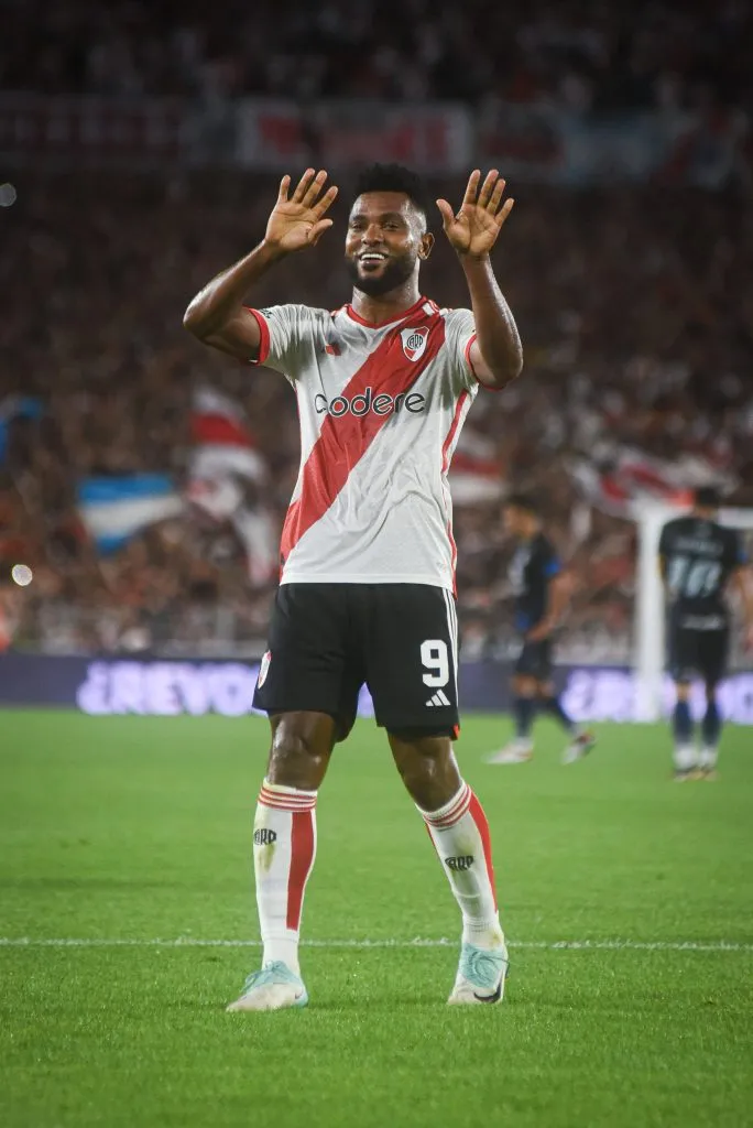 River Plate x Independiente Rivadavia BUENOS AIRES, AR – 06.03.2024: RIVER PLATE X INDEPENDIENTE RIVADAVIA – Miguel Borja of River Plate during a match between River Plate and Independiente Rivadavia as part of Copa de la Liga Profesional 2024 on March, 06, 2024, at Estadio Mas Monumental in Buenos Aires, Argentina. Photo: Gabriel Sotelo/Fotoarena x2505998x PUBLICATIONxNOTxINxBRA GabrielxSotelo