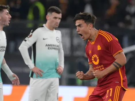 Golazo de Dybala en la paliza de Roma sobre Brighton