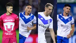 Sebastián Sosa, Abiel Osorio, Braian Cufré y José Florentín, los futbolistas de Vélez involucrados.