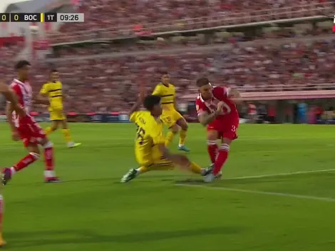 El criminal planchazo de Medina que despertó la polémica en Unión vs Boca