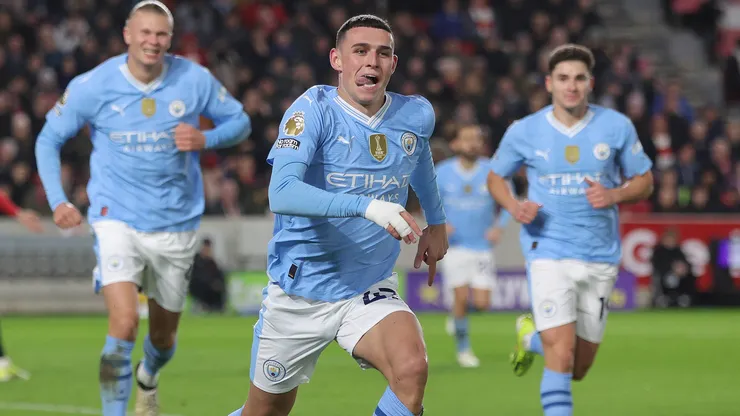 Phil Foden en acción en Manchester City.